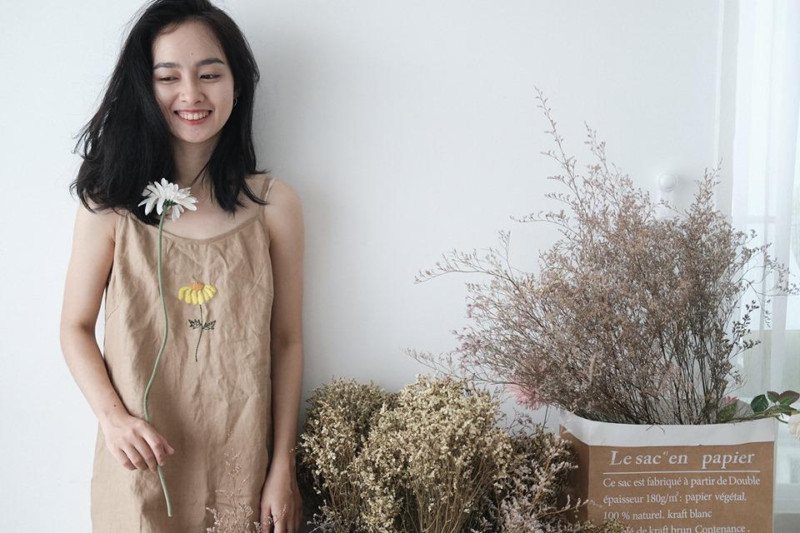 Áo kiểu linen đa sắc màu