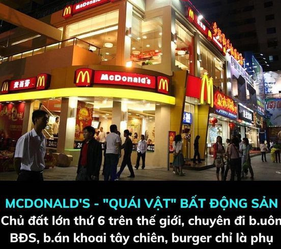 McDonald’s: Chủ đất lớn thứ 6 trên thế giới, chuyên đi buôn BĐS