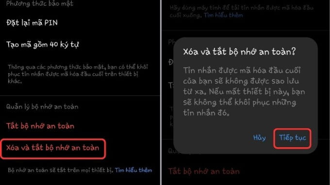 Cách tắt mã hóa đầu cuối Messenger trên điện thoại, máy tính