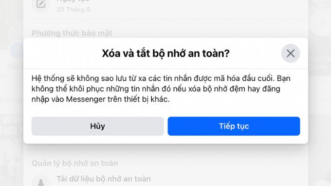 Cách tắt mã hóa đầu cuối Messenger trên điện thoại, máy tính