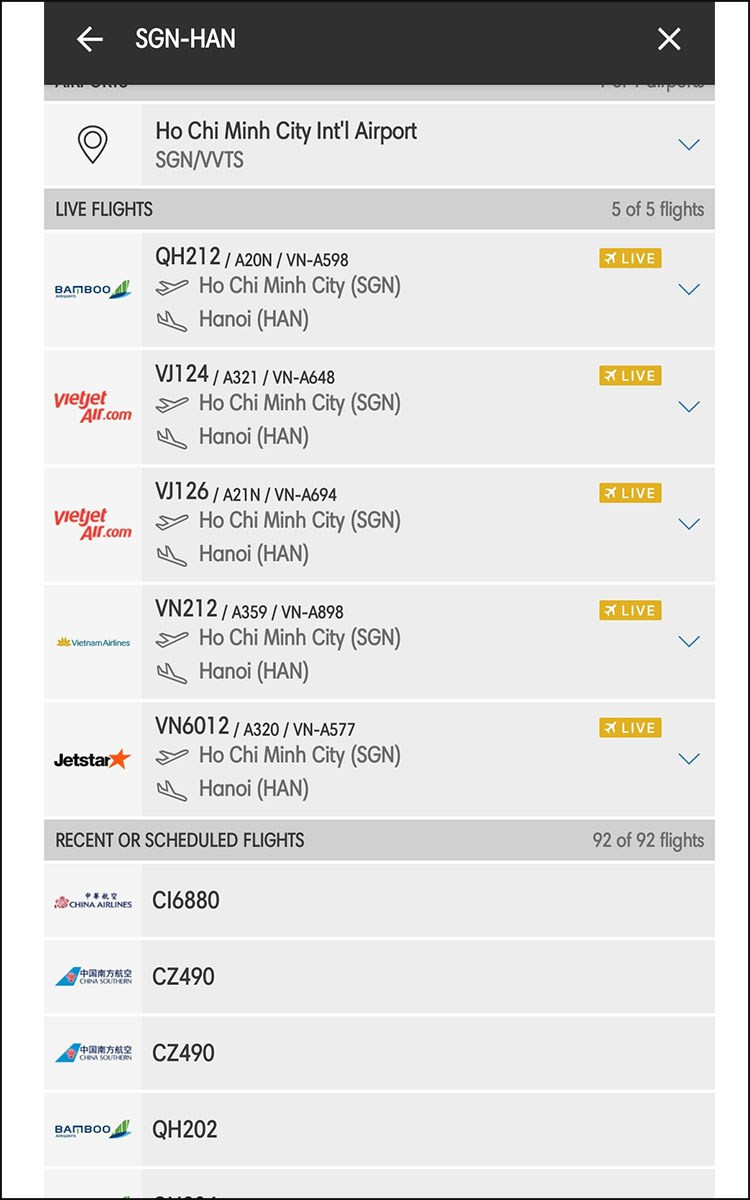 Cách theo dõi chuyến bay bằng Flightradar24 trên điện thoại và máy tính