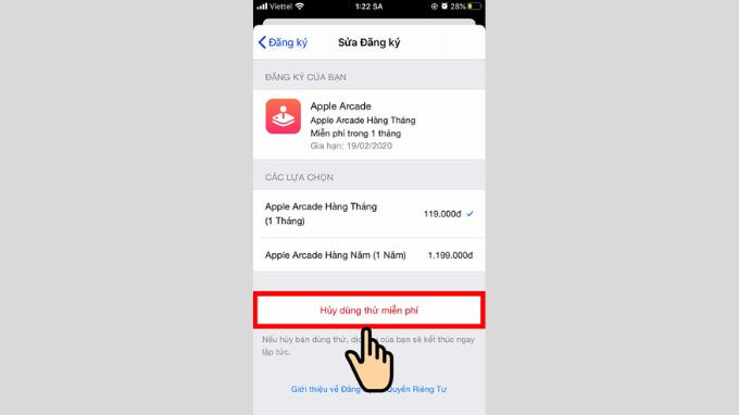 Hướng dẫn cách huỷ gia hạn ứng dụng dùng thử trên iPhone nhanh chóng