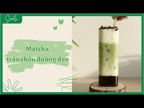 Cách làm trân châu đường đen matcha latte