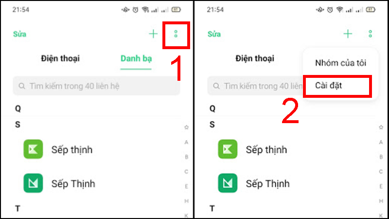 Cách sao chép danh bạ từ điện thoại sang SIM trên Android