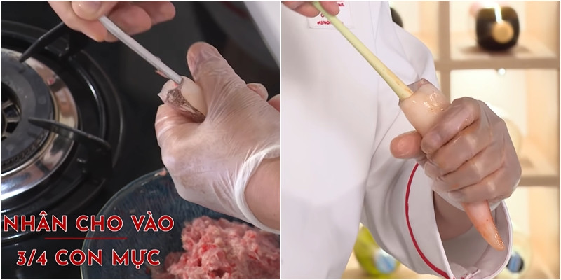 Cách nhồi nhân vào mực