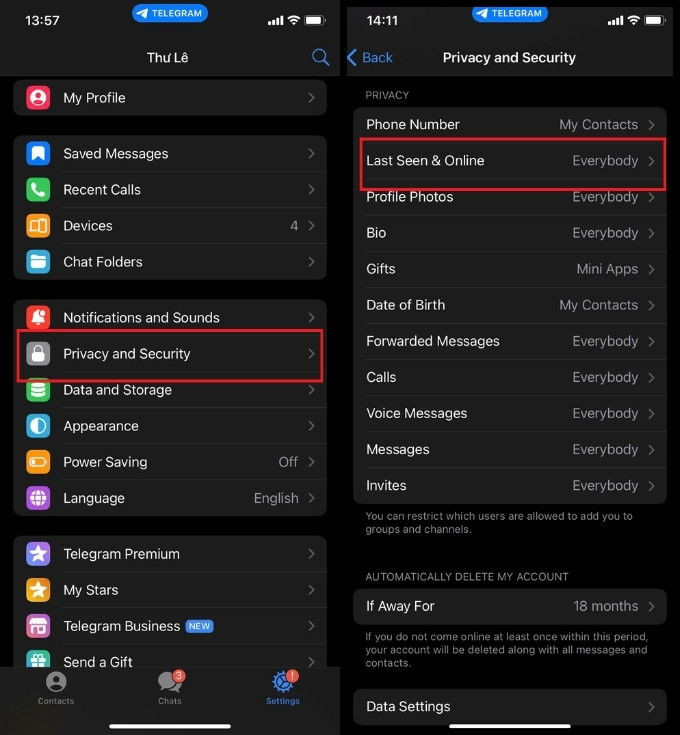 Cách tắt trạng thái online trên Telegram chỉ trong vài bước