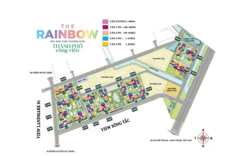 Căn hộ Rainbow Vinhomes Grand Park: Mặt bằng, thiết kế, tiện ích