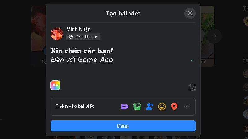 Cách viết chữ kiểu trên Facebook: Đổi font chữ, in đậm, in nghiêng