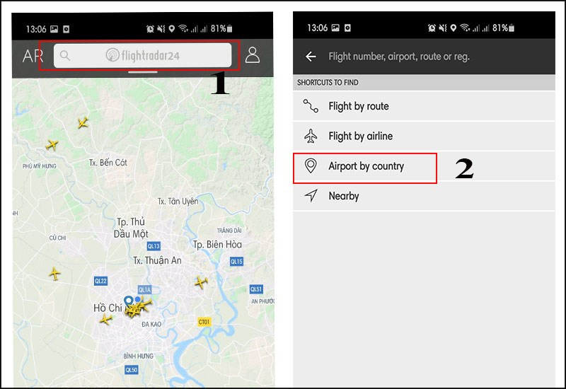 Cách theo dõi chuyến bay bằng Flightradar24 trên điện thoại và máy tính