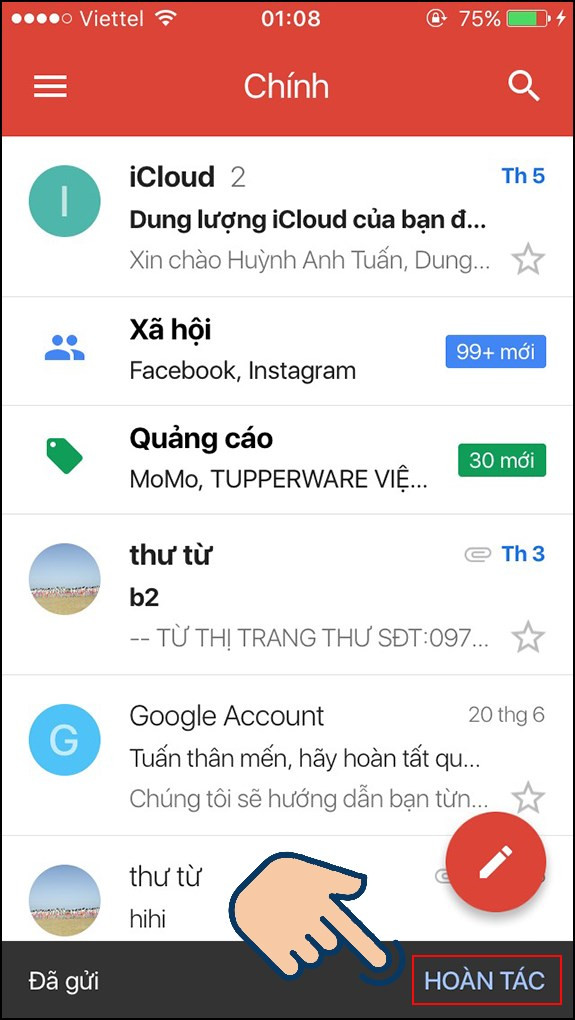 Cách thu hồi email đã gửi qua Gmail trên điện thoại và máy tính