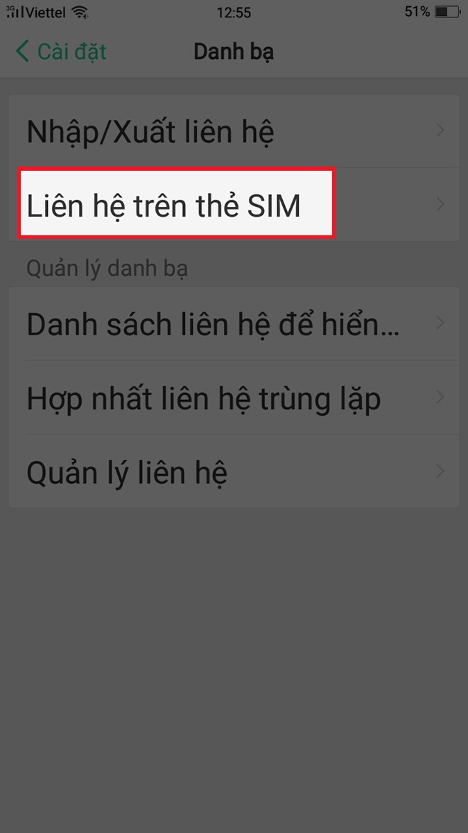 Cách sao chép danh bạ từ điện thoại sang SIM trên Android