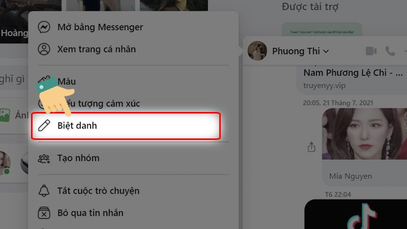 Cách đặt biệt danh trên Messenger cho máy tính và điện thoại