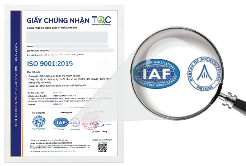 Chứng nhận ISO 9001:2015