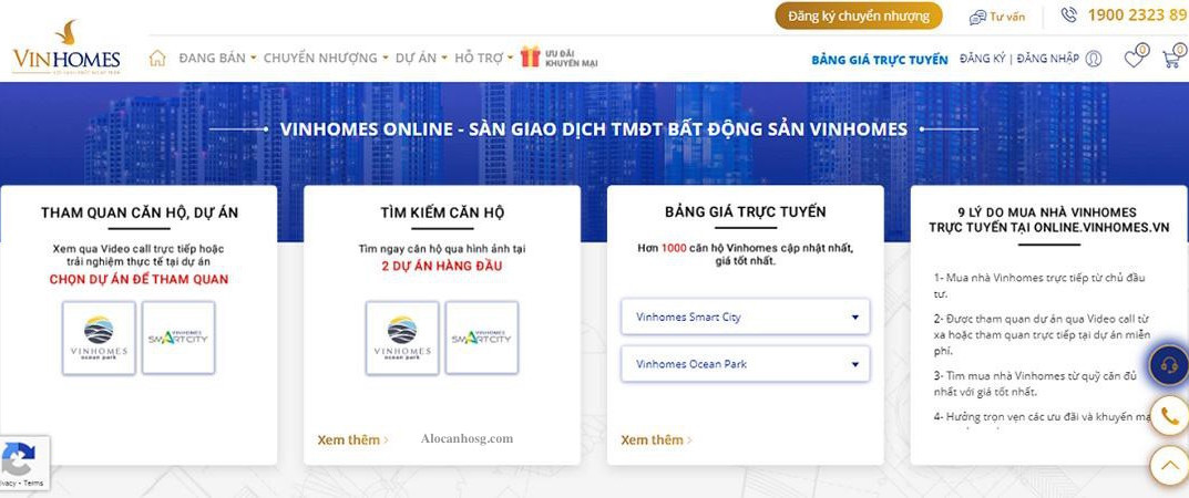 Mảng kinh doanh bất động sản thứ cấp Vinhomes (Online to Offline)