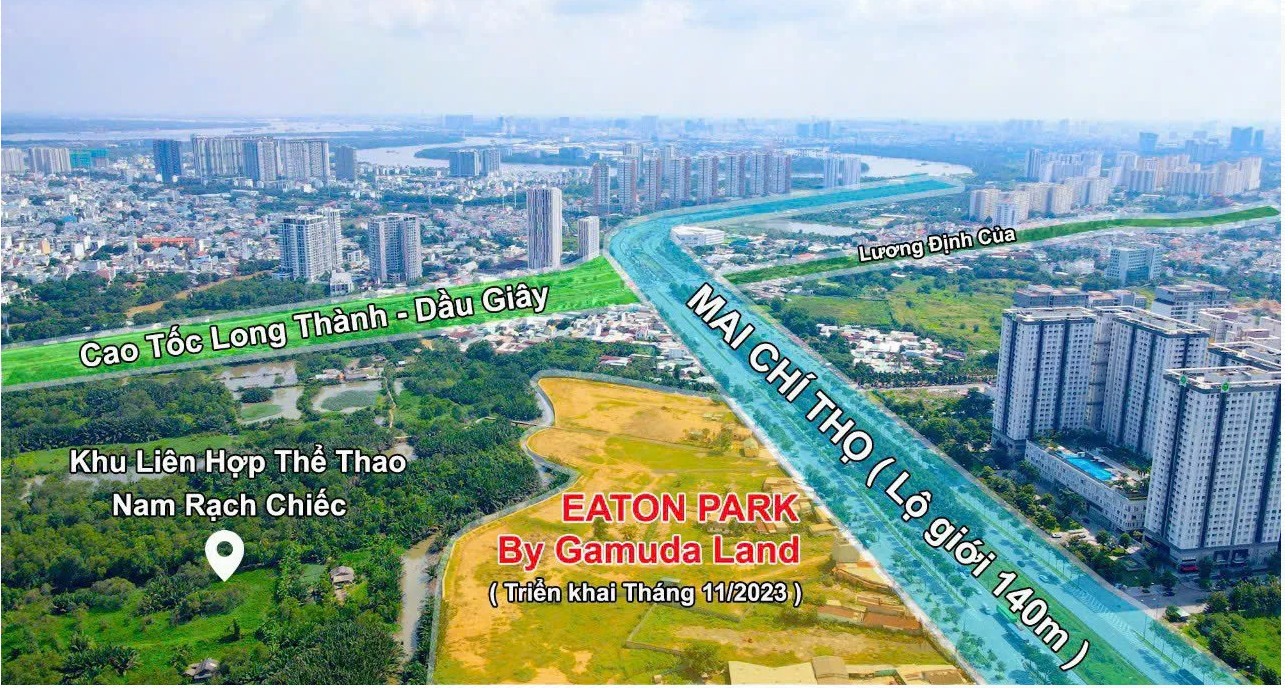 Eaton Park tại khu vực có hạ tầng giao thông phát triển nhanh chóng