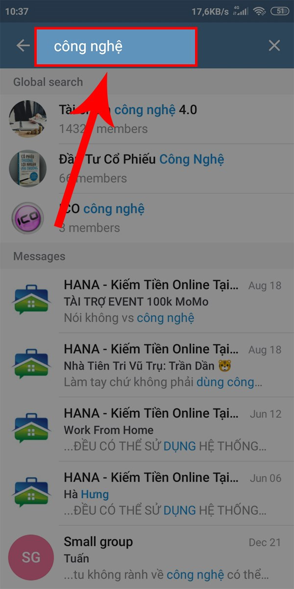 Cách tìm nhóm, chat nhóm trên Telegram bằng điện thoại và máy tính