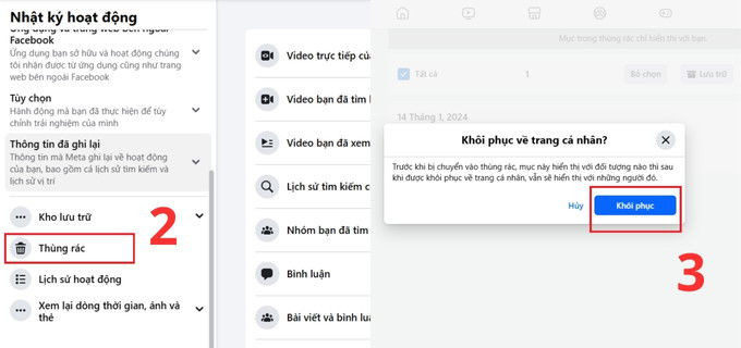 Cách khôi phục bài viết đã xóa trên Facebook chỉ với vài bước