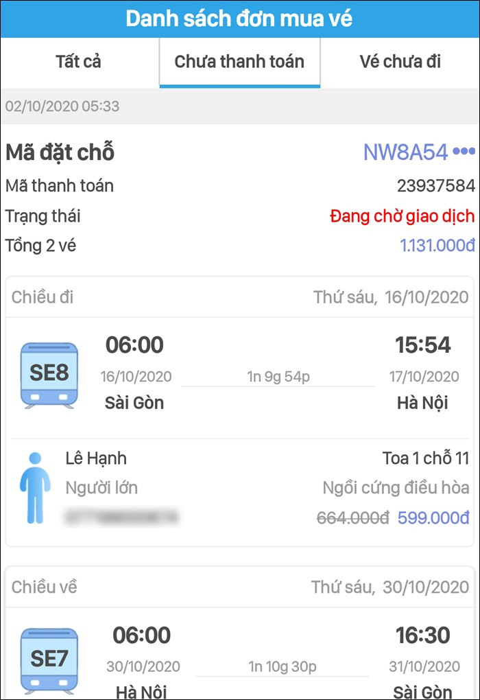 Cách đặt vé tàu online, mua vé tàu Tết trên điện thoại và máy tính.