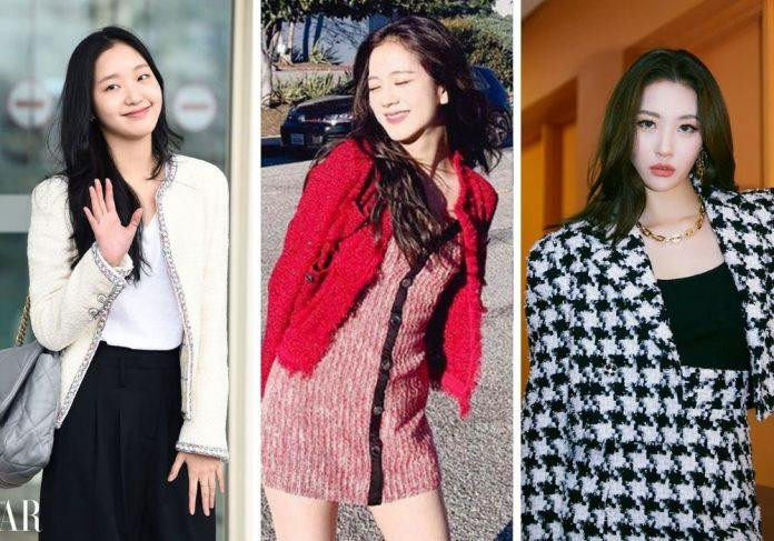 Kim Go Eun và các idol KPOP đều yêu thích trang phục vải tweed