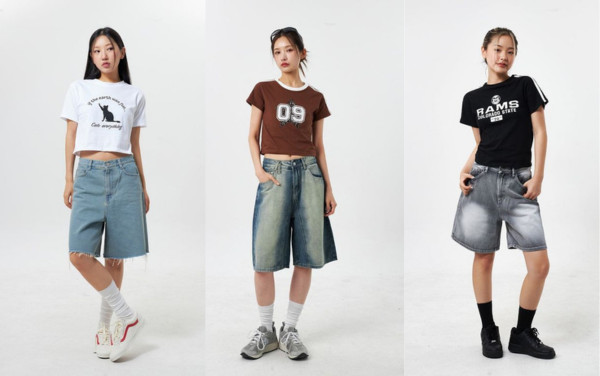 Phối quần jeans lửng với áo babytee