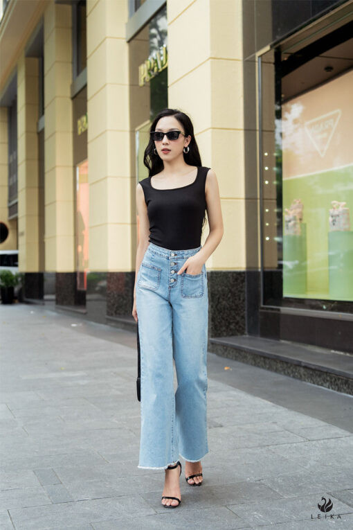 Quần jeans ống rộng