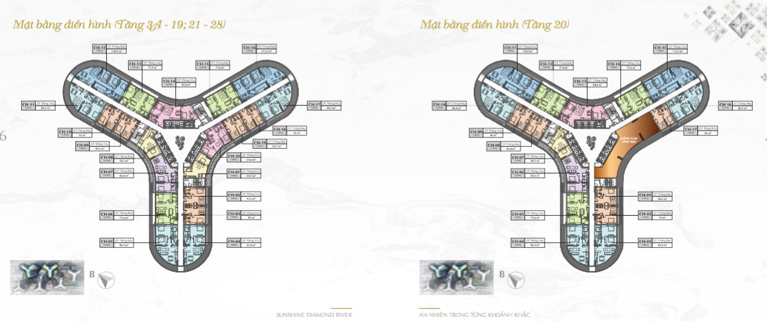 Thiết kế căn hộ Sunshine Diamond River mang tính biểu tượng, sang trọng