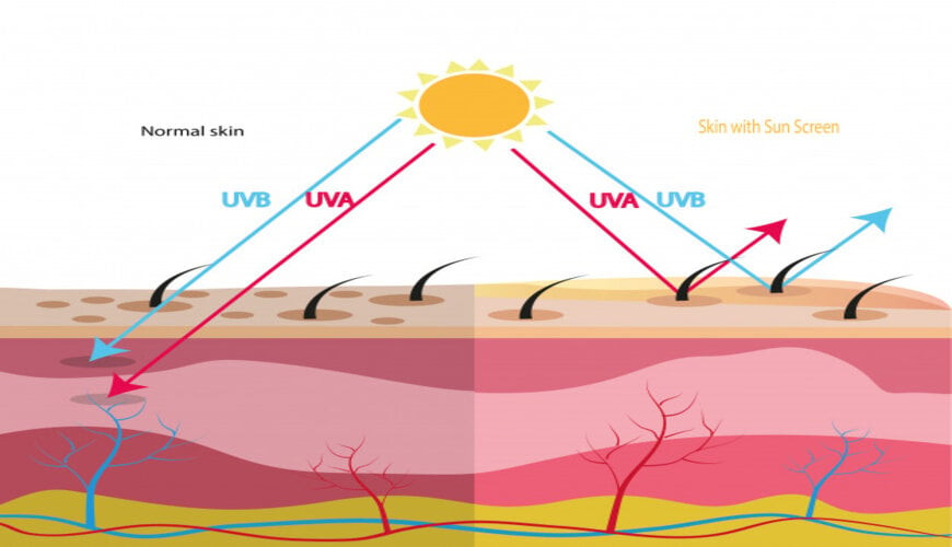 tia UV cũng là một nguyên nhân gây ra tình trạng da khô bong tróc