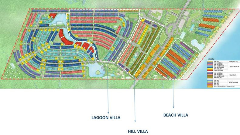 Các sản phẩm tại dự án Novaland Hồ Tràm