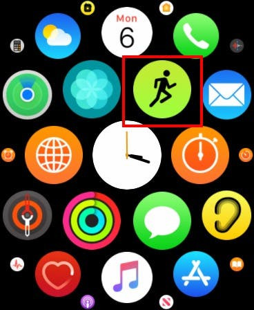 Cách mở ứng dụng tập luyện trên Apple Watch