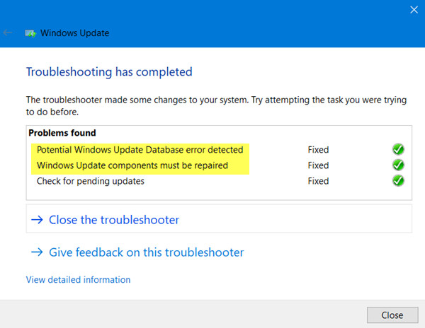 Chạy Windows Update Troubleshooter