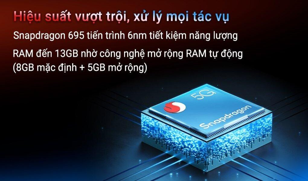 Chip Snapdragon 695 trên Realme 9 Pro