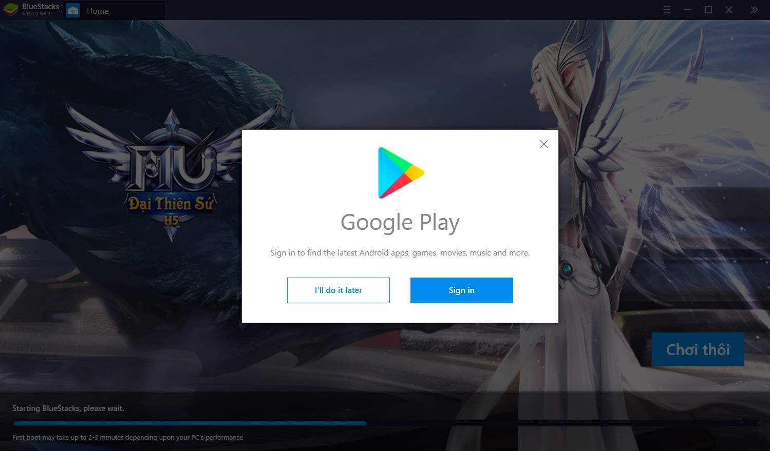 Đăng nhập Google Play