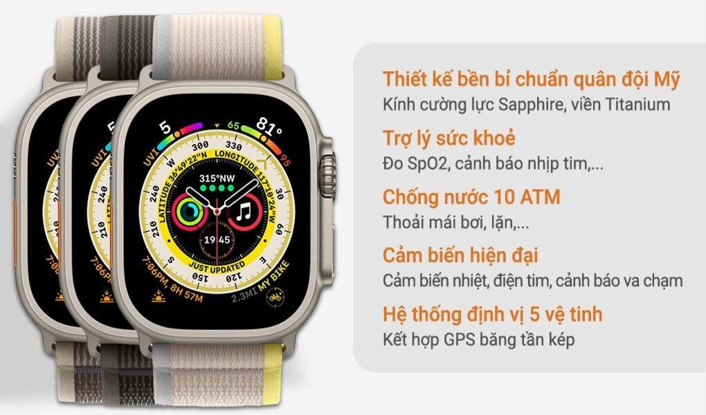 Đồng hồ Apple Watch Ultra - thiết kế mạnh mẽ