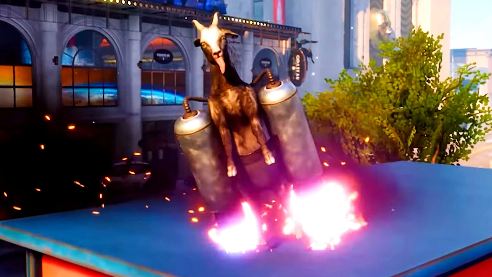 Goat Simulator 3 tung trailer siêu vui nhộn, cho bạn làm trò con bò trong hình hài con dê