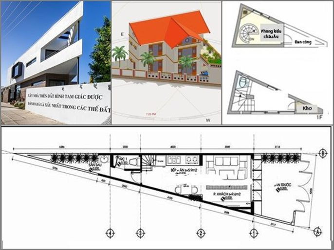 Hình ảnh không nên mua đất hình tam giác