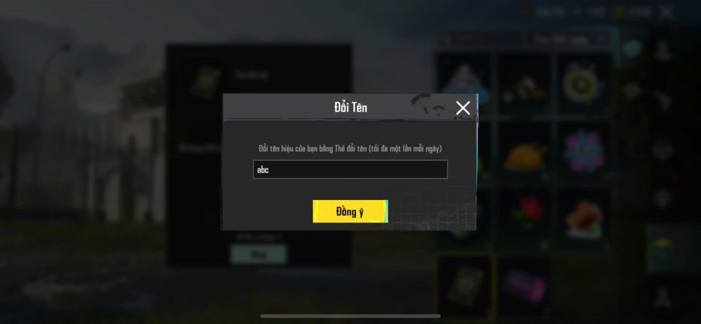 Hoàn thành đổi tên PUBG Mobile