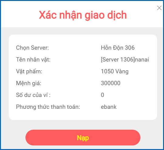 Hướng Dẫn Nạp Tiền Vào Game Tân Giang Hồ Truyền Kỳ