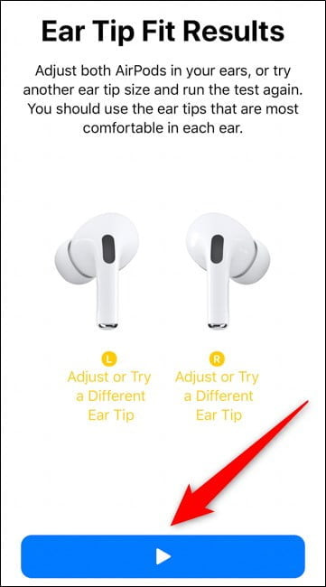 kết quả kiểm tra ear tip airpods