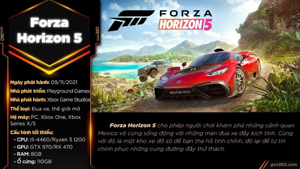 Khung cảnh tuyệt đẹp trong Forza Horizon 5