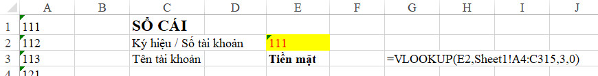 Hướng dẫn sử dụng Excel để tự động xác định tên tài khoản từ số tài khoản