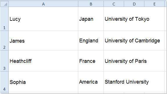 Tách ô trong Excel 6