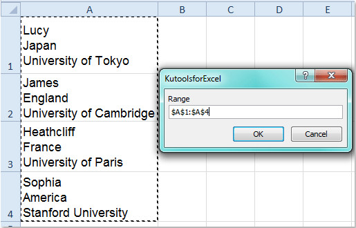 Tách ô trong Excel 9