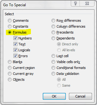 Tìm công thức trong Excel