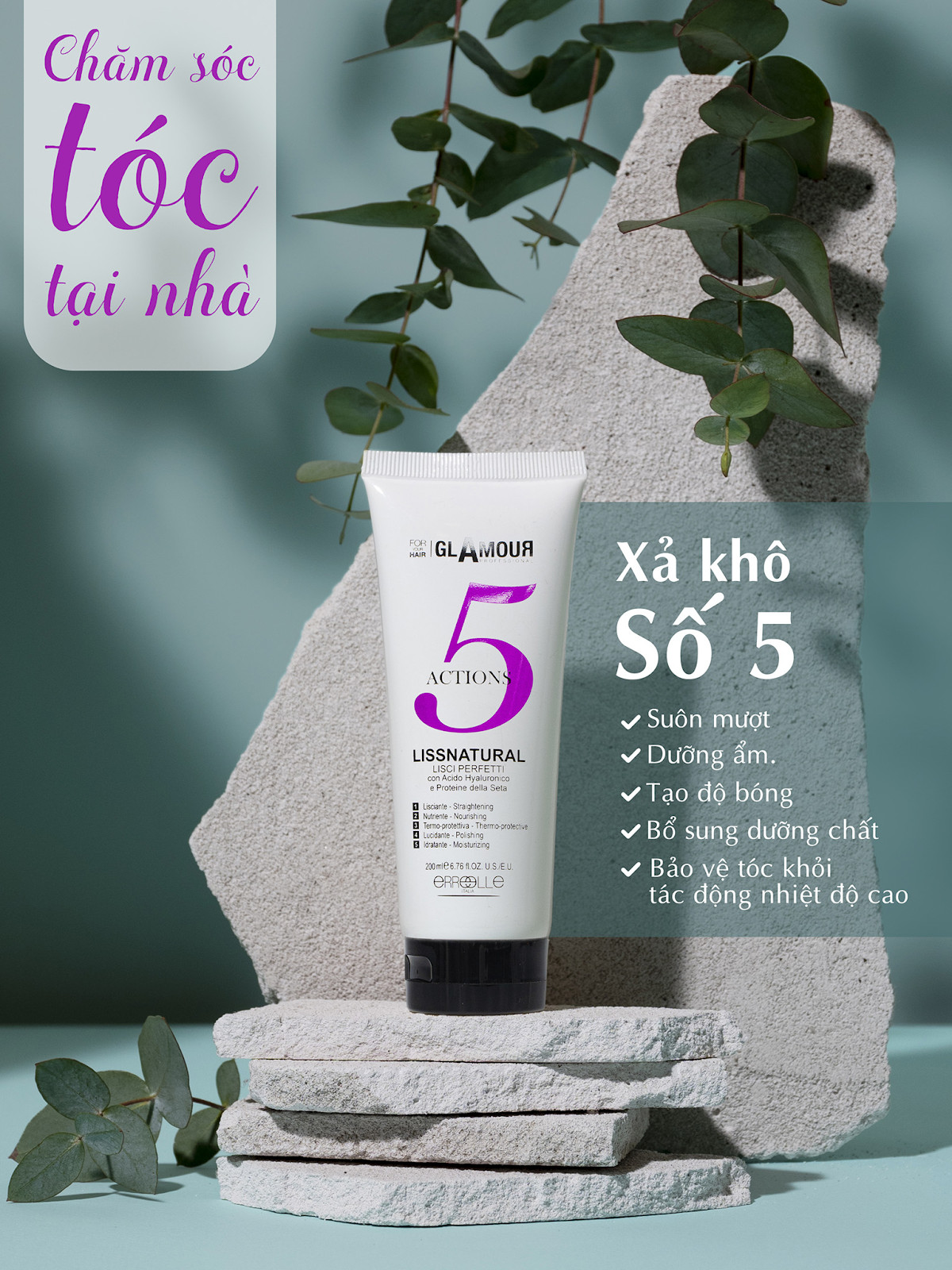 Xả khô số 5 giúp dưỡng ẩm và bảo vệ tóc