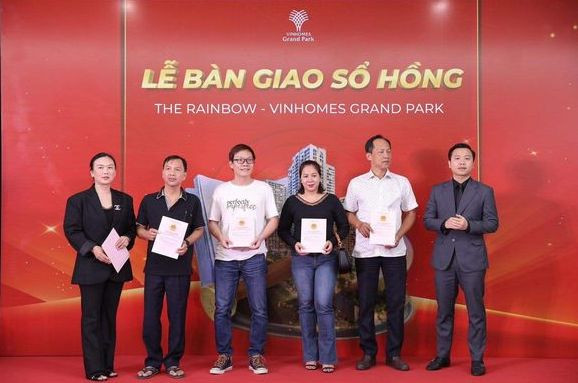 Sổ hồng của cư dân The Rainbow