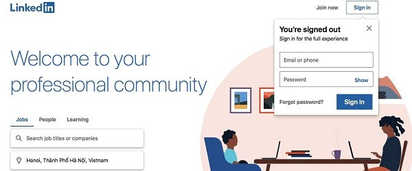 Tạo tài khoản LinkedIn