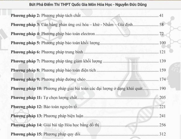 18 phương pháp giải nhanh trắc nghiệm của môn Hóa
