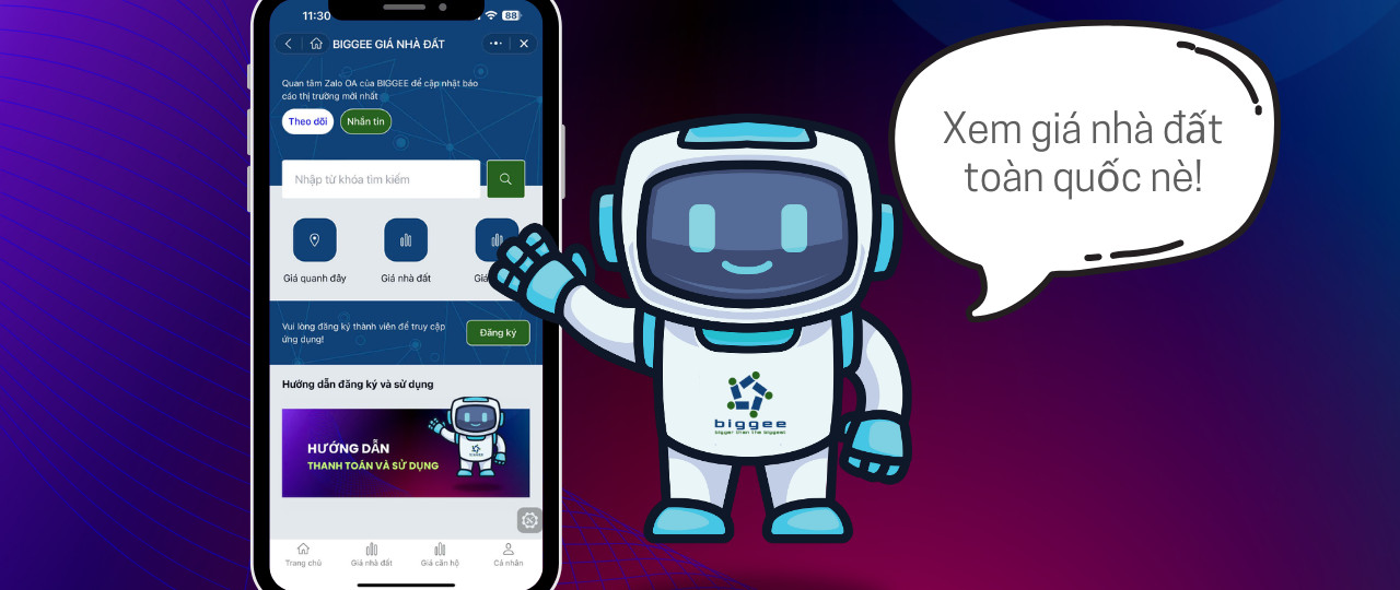 Ứng dụng xem giá nhà đất cập nhật phiên bản mới