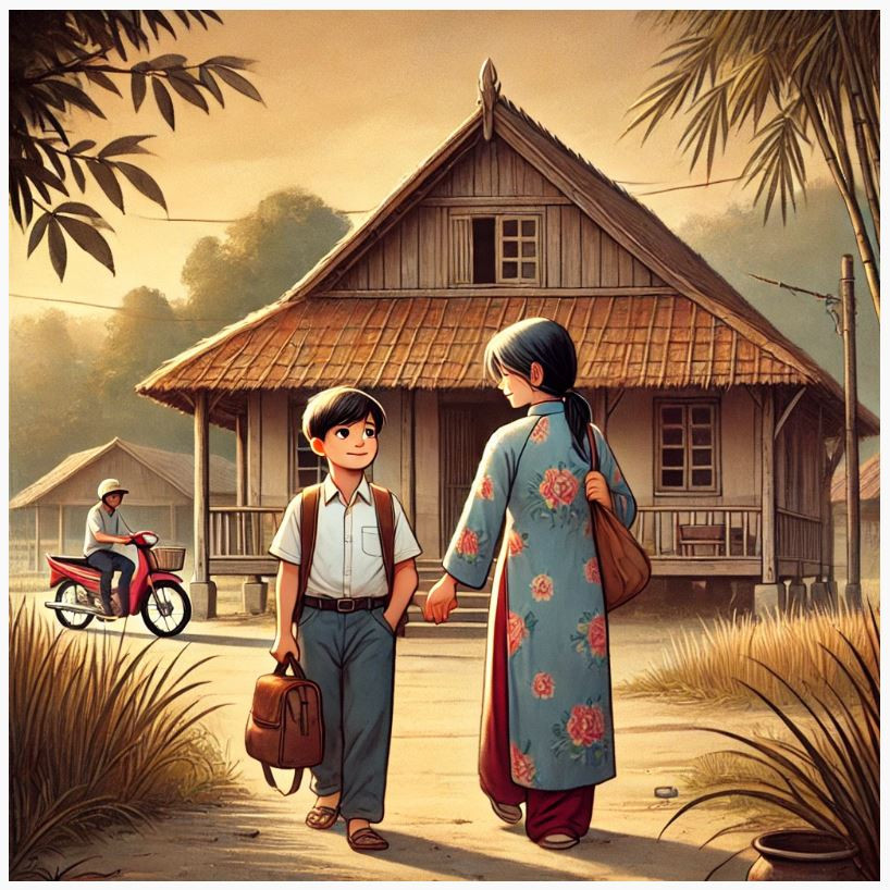 Ảnh minh họa cho tác phẩm &quot;Tôi Đi Học&quot;