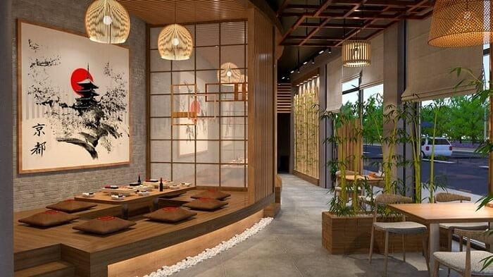 Ánh sáng trong thiết kế nhà hàng kiểu Nhật
